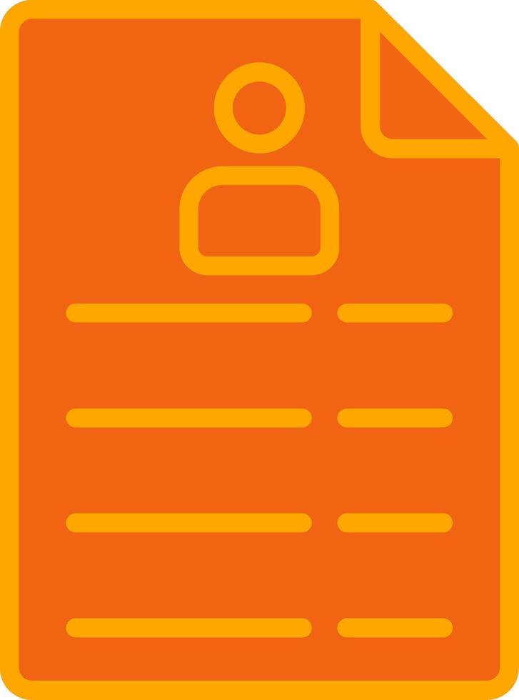 CV Oranage Filled Icon vector