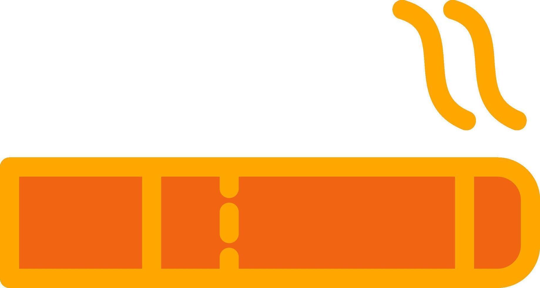 Smoking Oranage Filled Icon vector