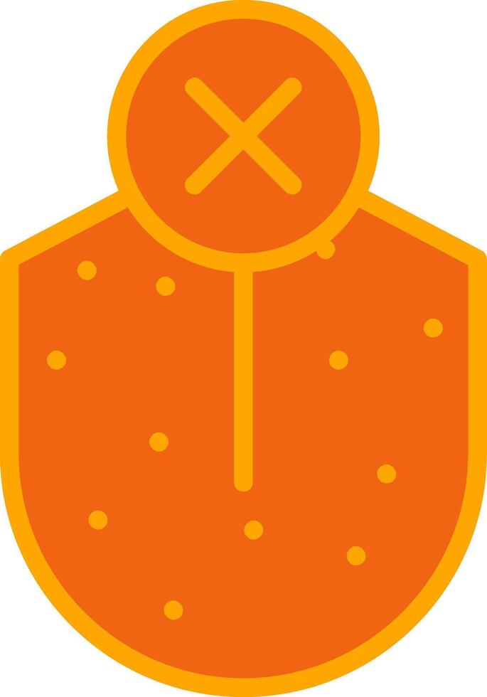 Loss Sense Of Taste Oranage Filled Icon vector