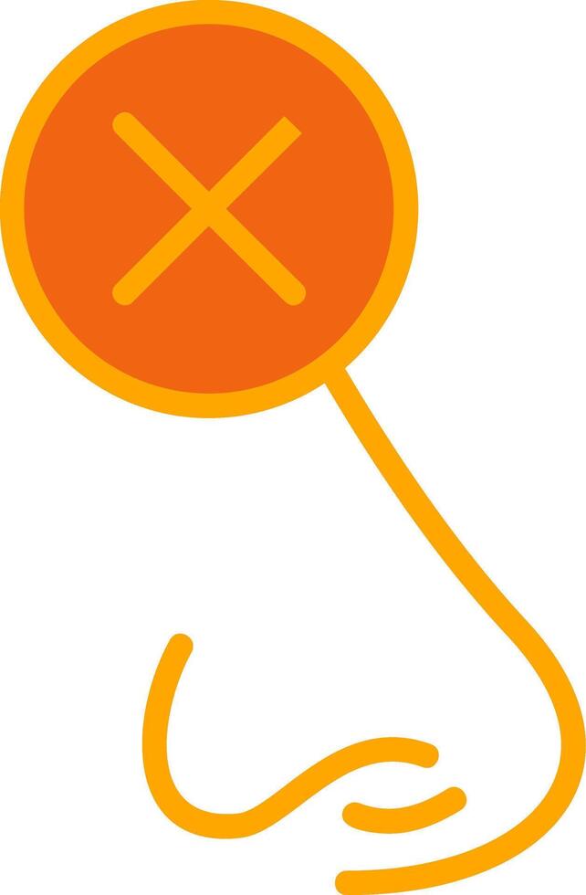 Loss Sense of Small Orange Filled Icon vector
