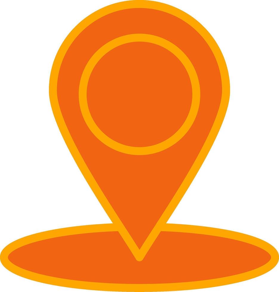 Location Oranage Filled Icon vector