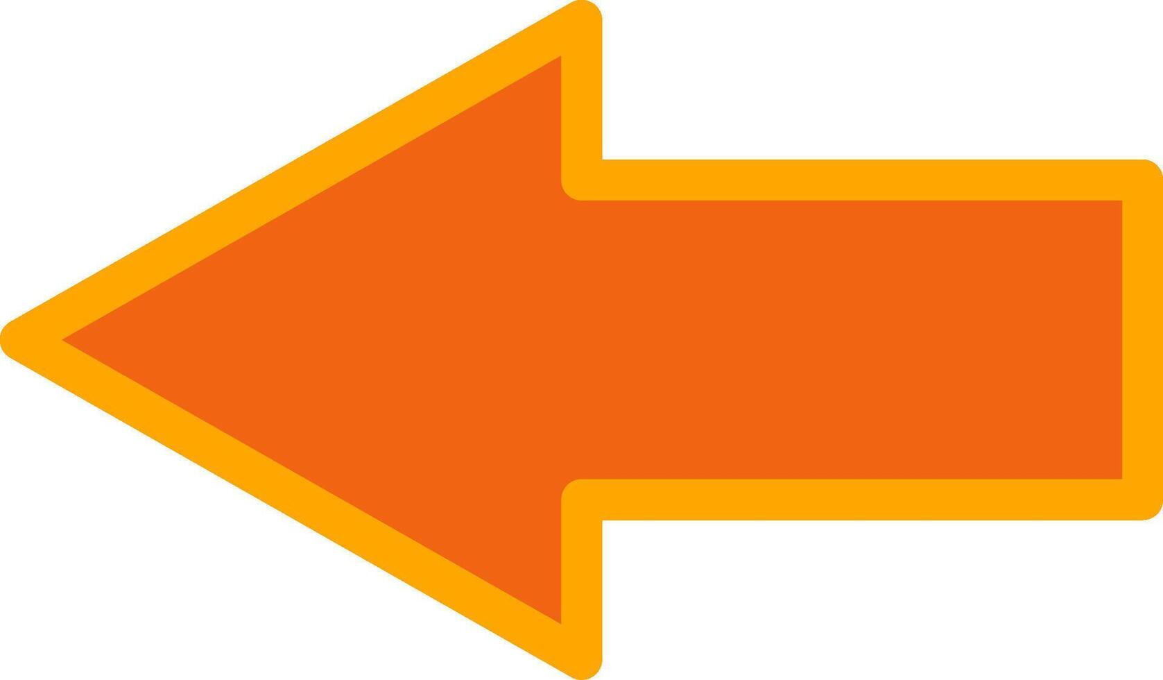 Back Oranage Filled Icon vector
