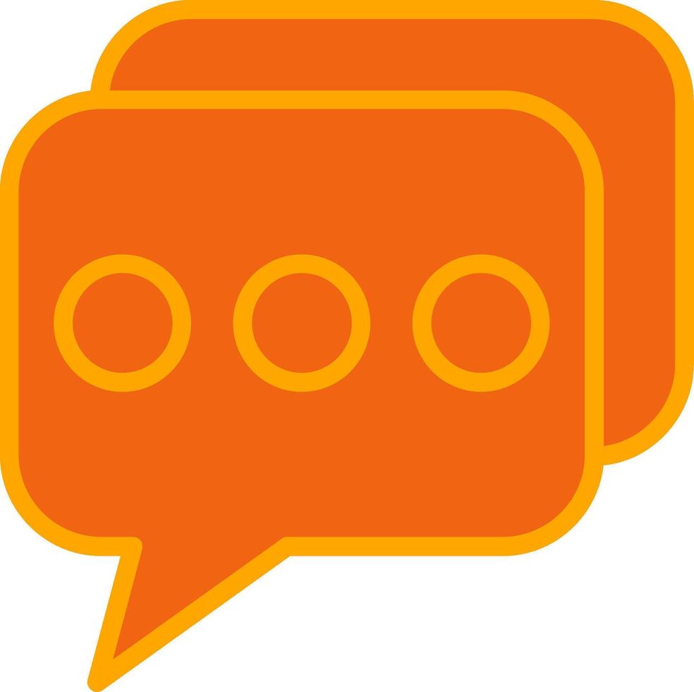 Conversation Oranage Filled Icon vector