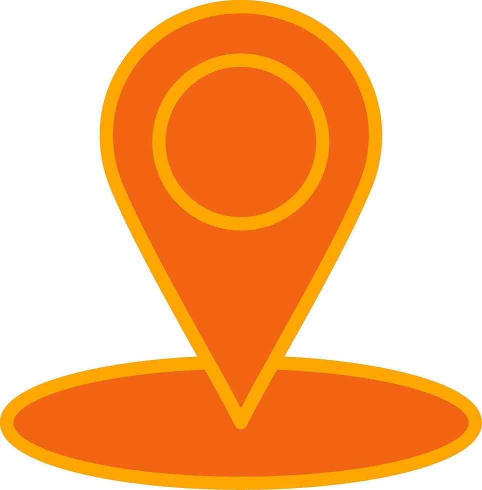 Gps Oranage Filled Icon vector