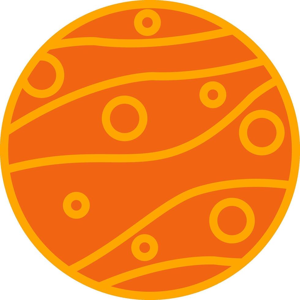 Mars Oranage Filled Icon vector
