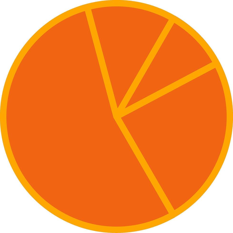 Statistics Oranage Filled Icon vector