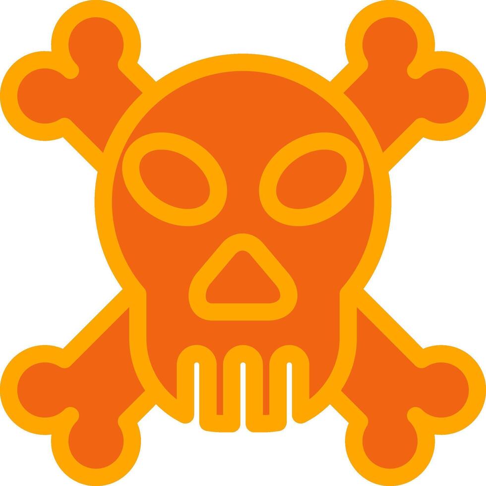 Danger Oranage Filled Icon vector