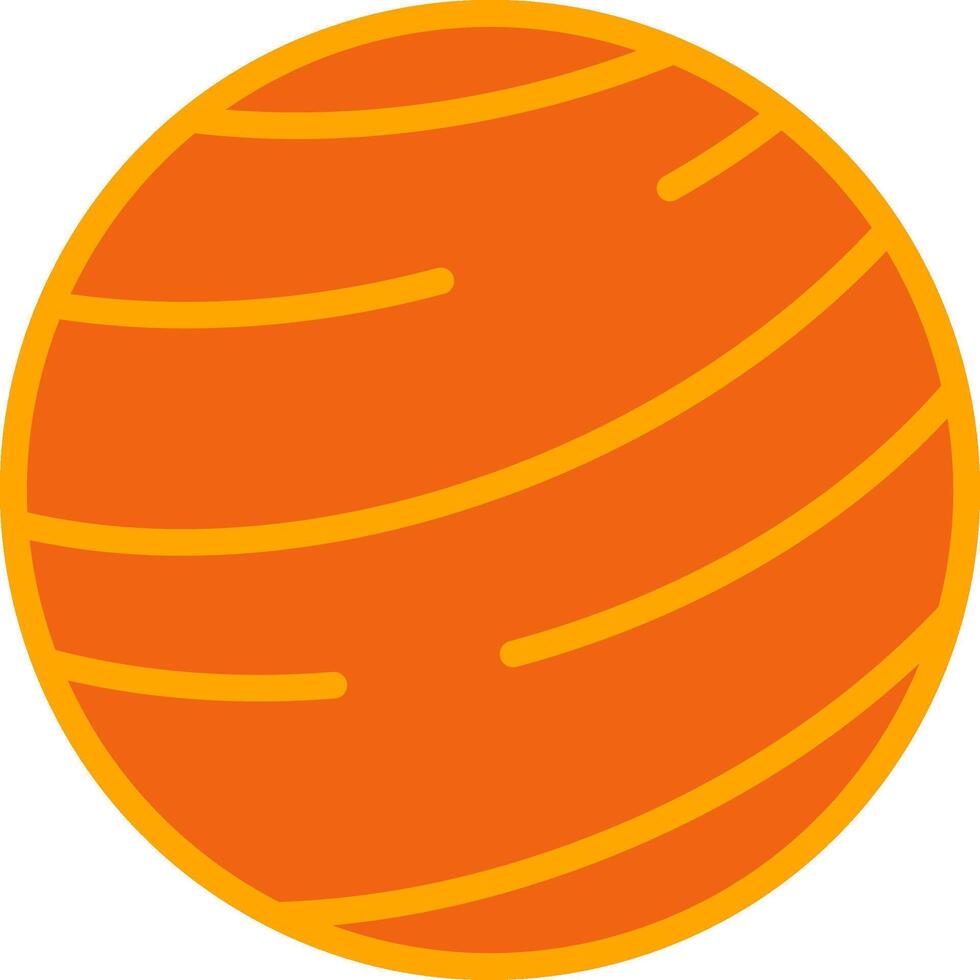 Jupiter Oranage Filled Icon vector
