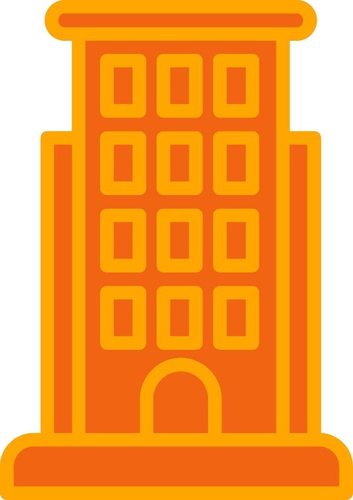 Structure Oranage Filled Icon vector