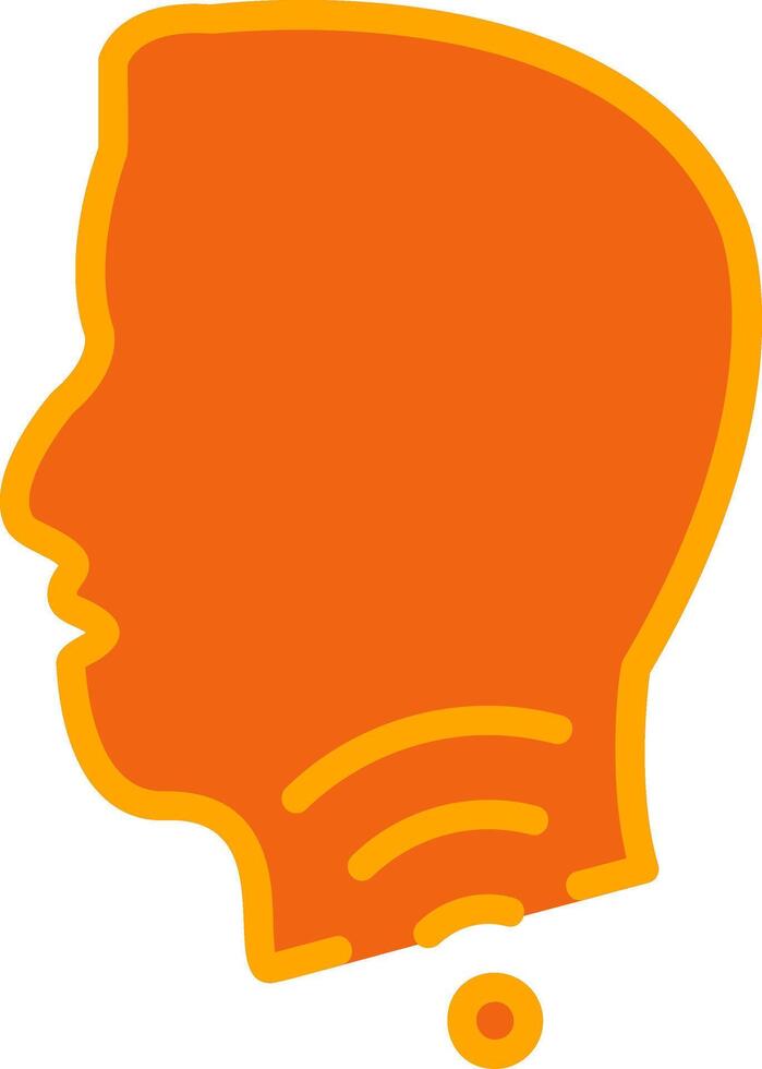 Hoarseness Oranage Filled Icon vector
