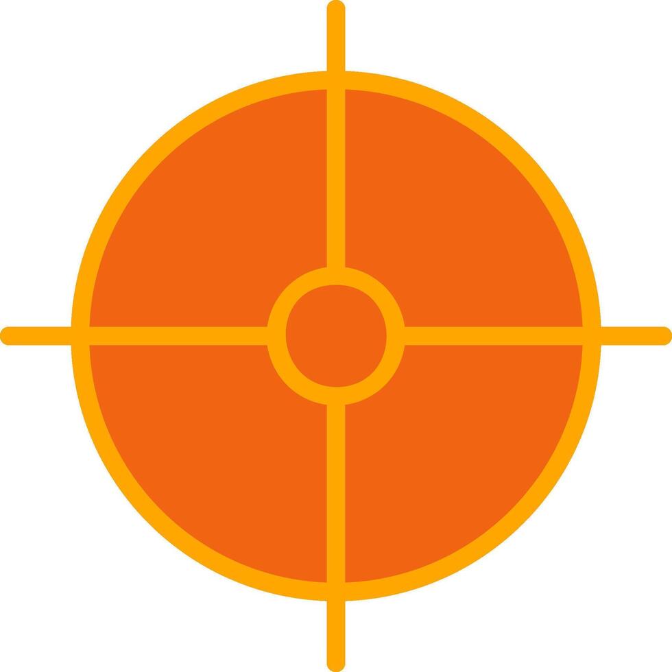 Objective Oranage Filled Icon vector