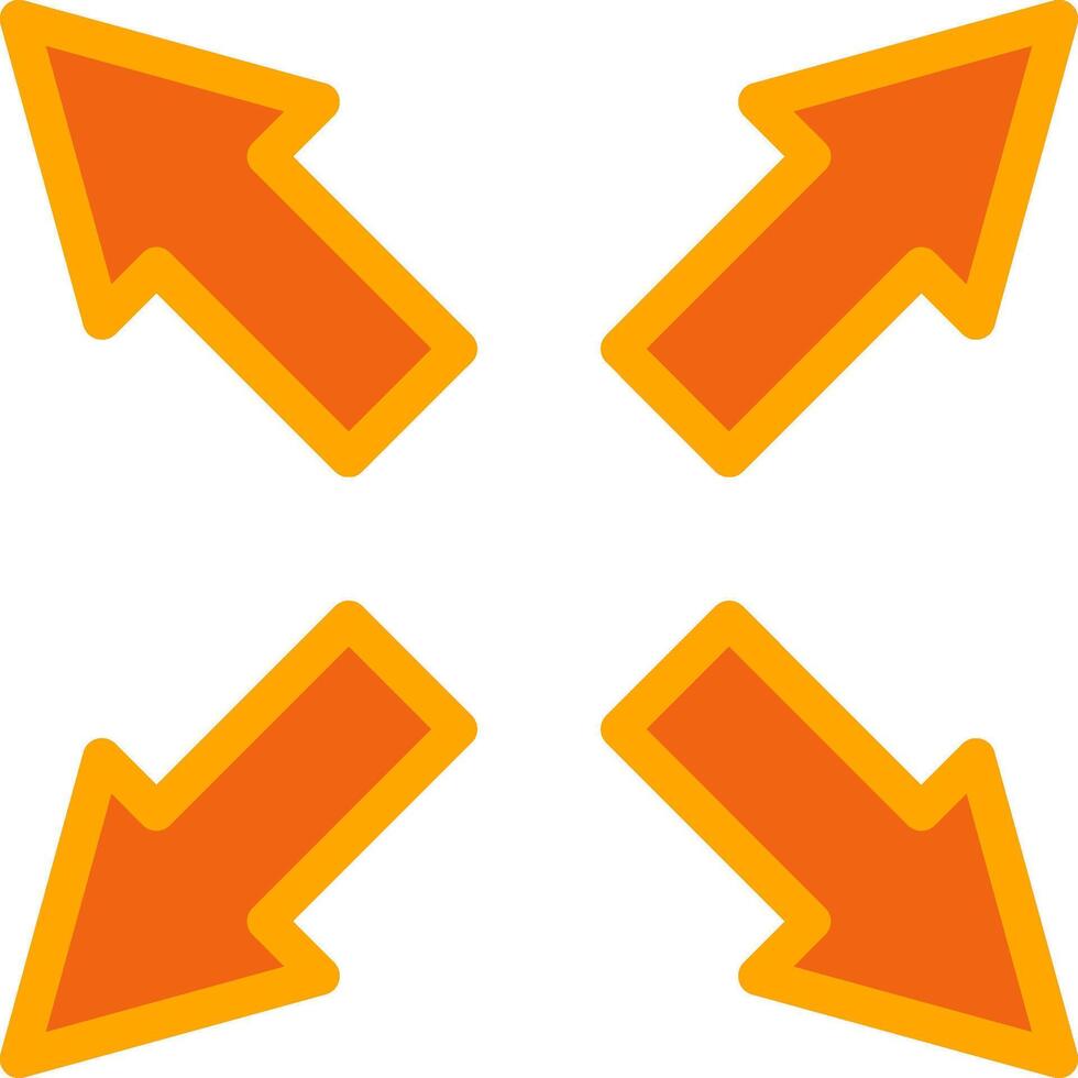 Maximize Oranage Filled Icon vector