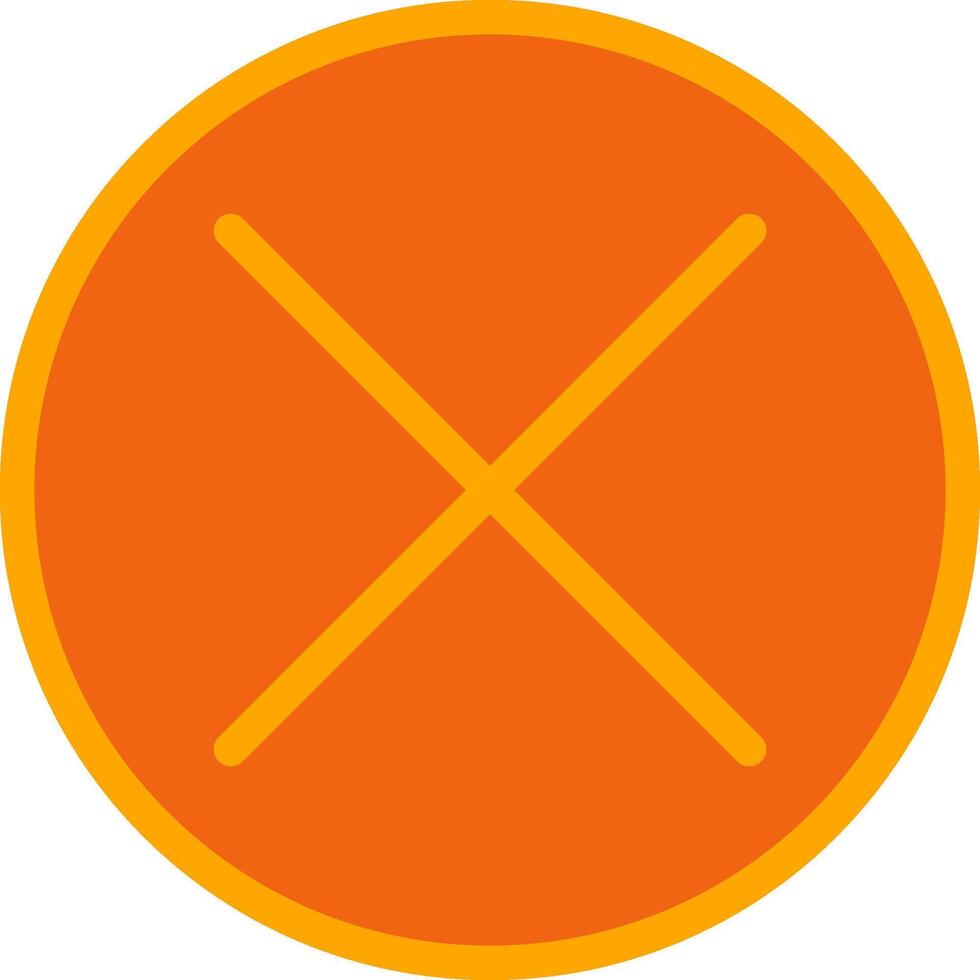 Cancel Oranage Filled Icon vector