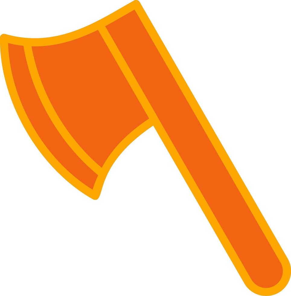 Axe Oranage Filled Icon vector