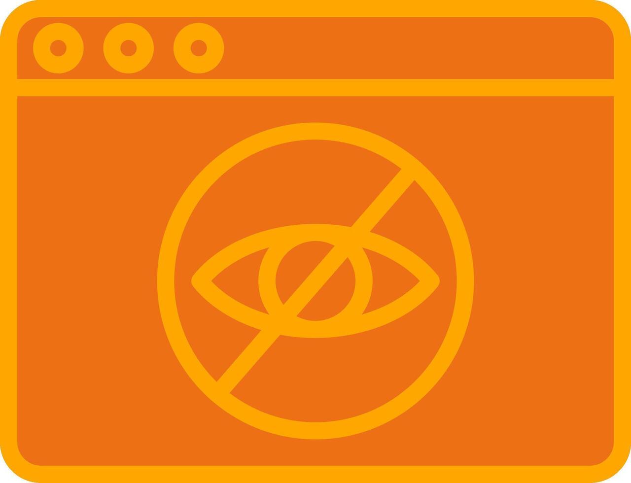 Eye Oranage Filled Icon vector
