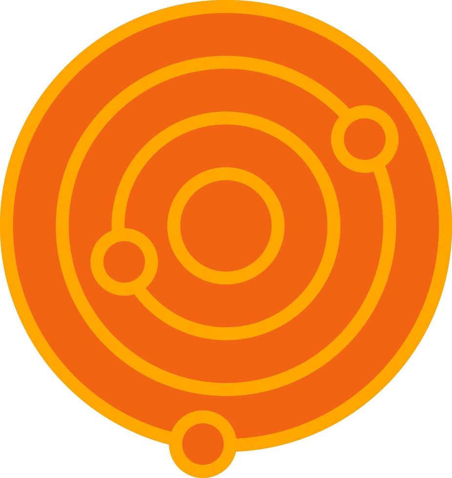 Galaxy Oranage Filled Icon vector