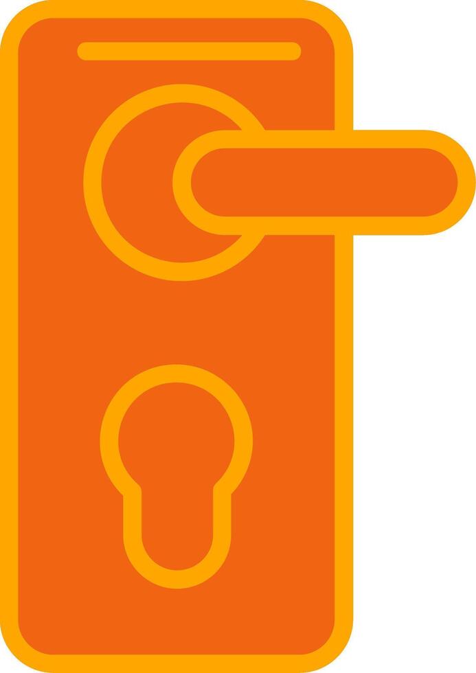 Lock Oranage Filled Icon vector