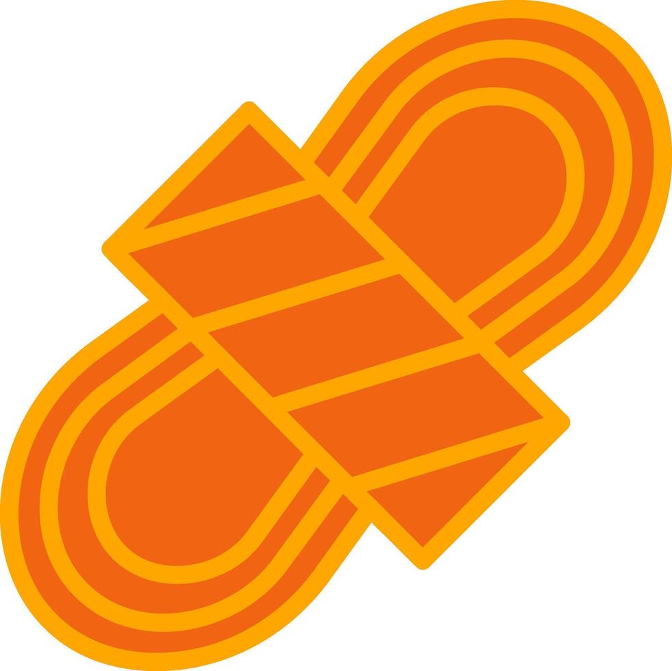 Rope Oranage Filled Icon vector