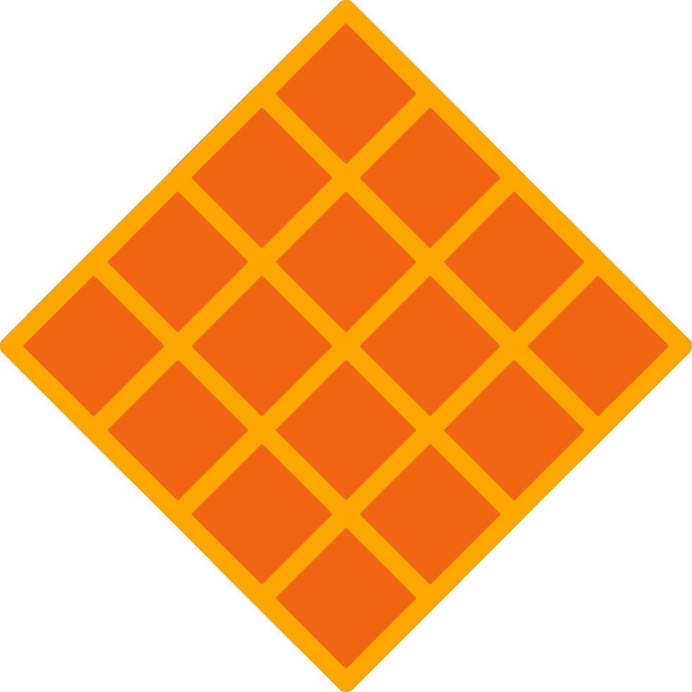Tiles Oranage Filled Icon vector