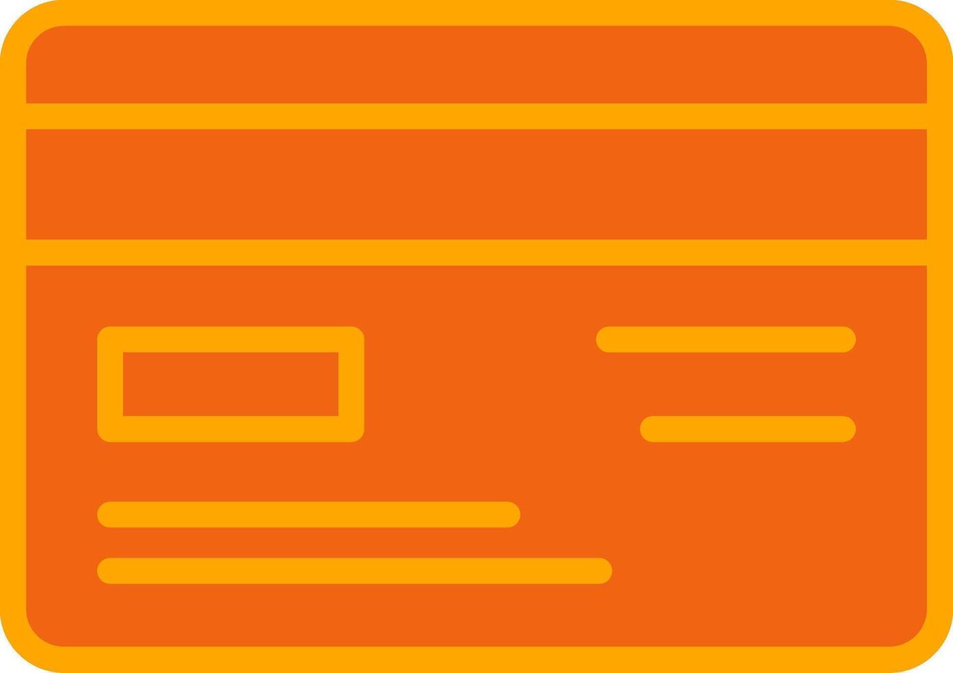 Credit Card Oranage Filled Icon vector
