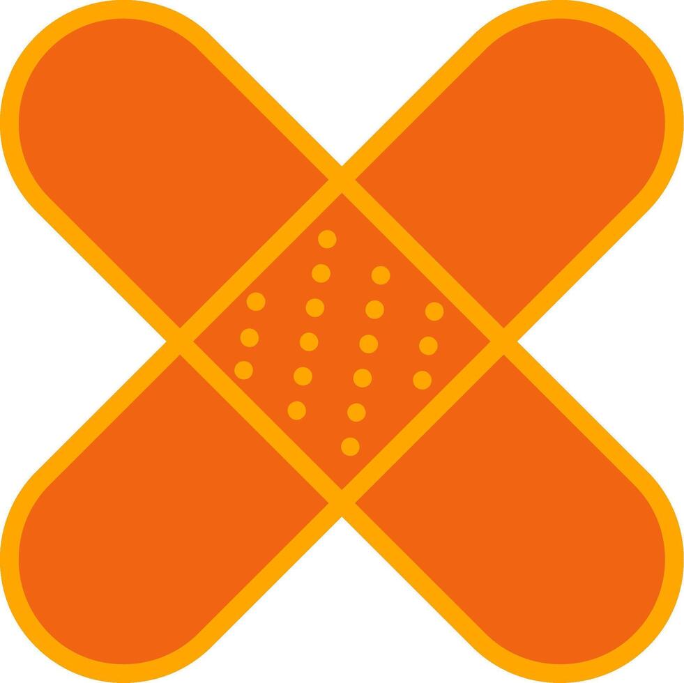 Bandage Oranage Filled Icon vector