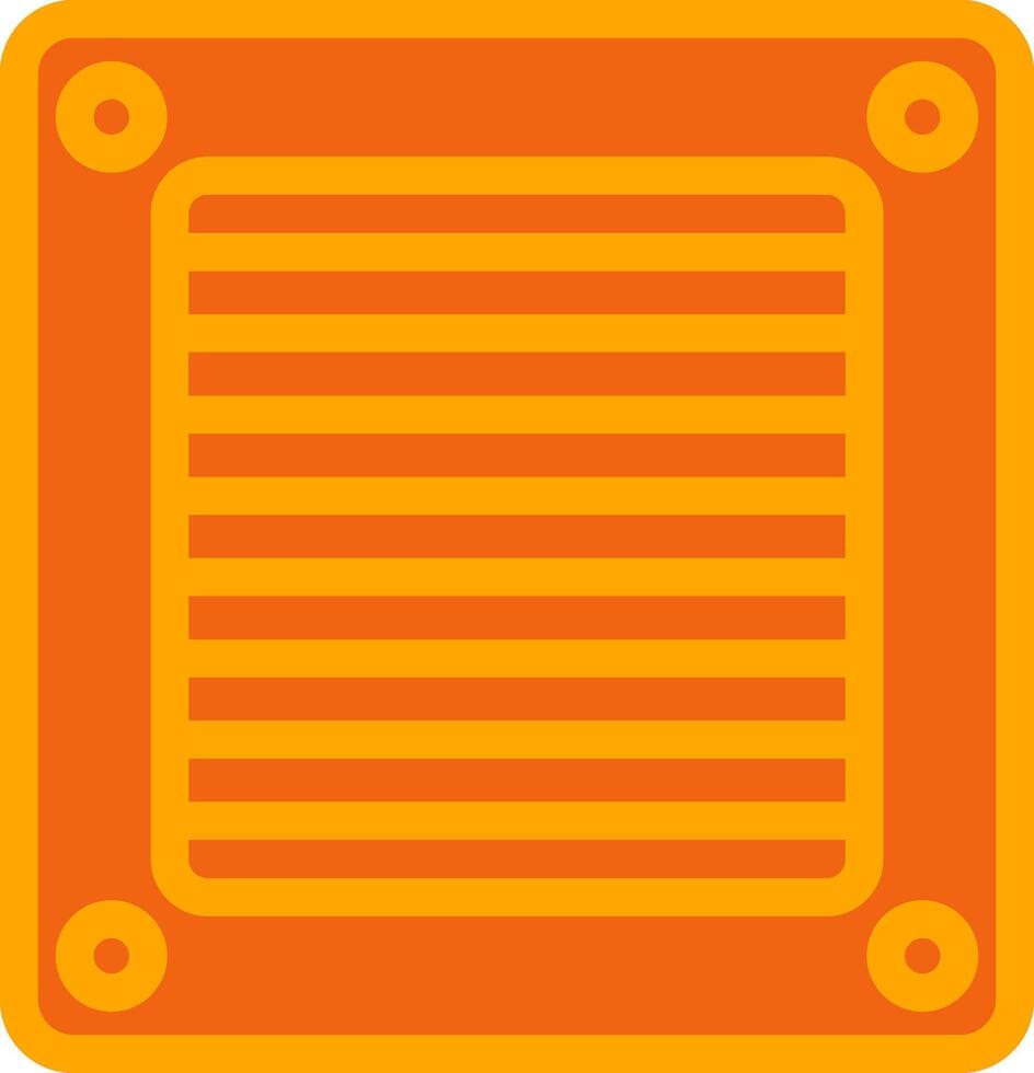 Ventilation Oranage Filled Icon vector