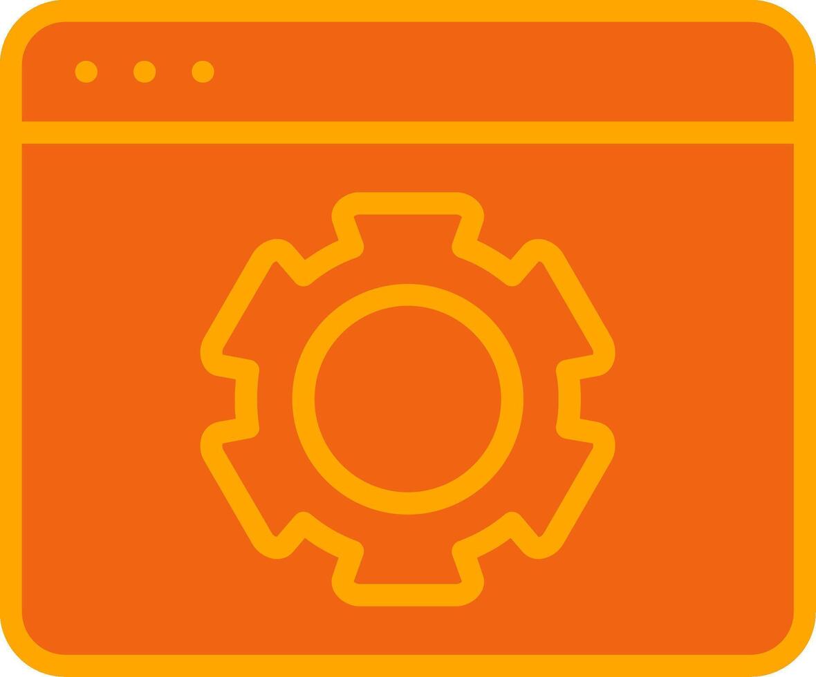 Web Optimization Oranage Filled Icon vector