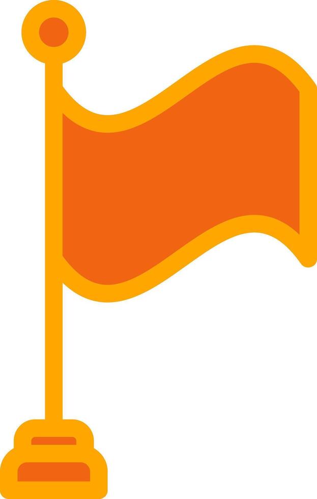 Flag Oranage Filled Icon vector