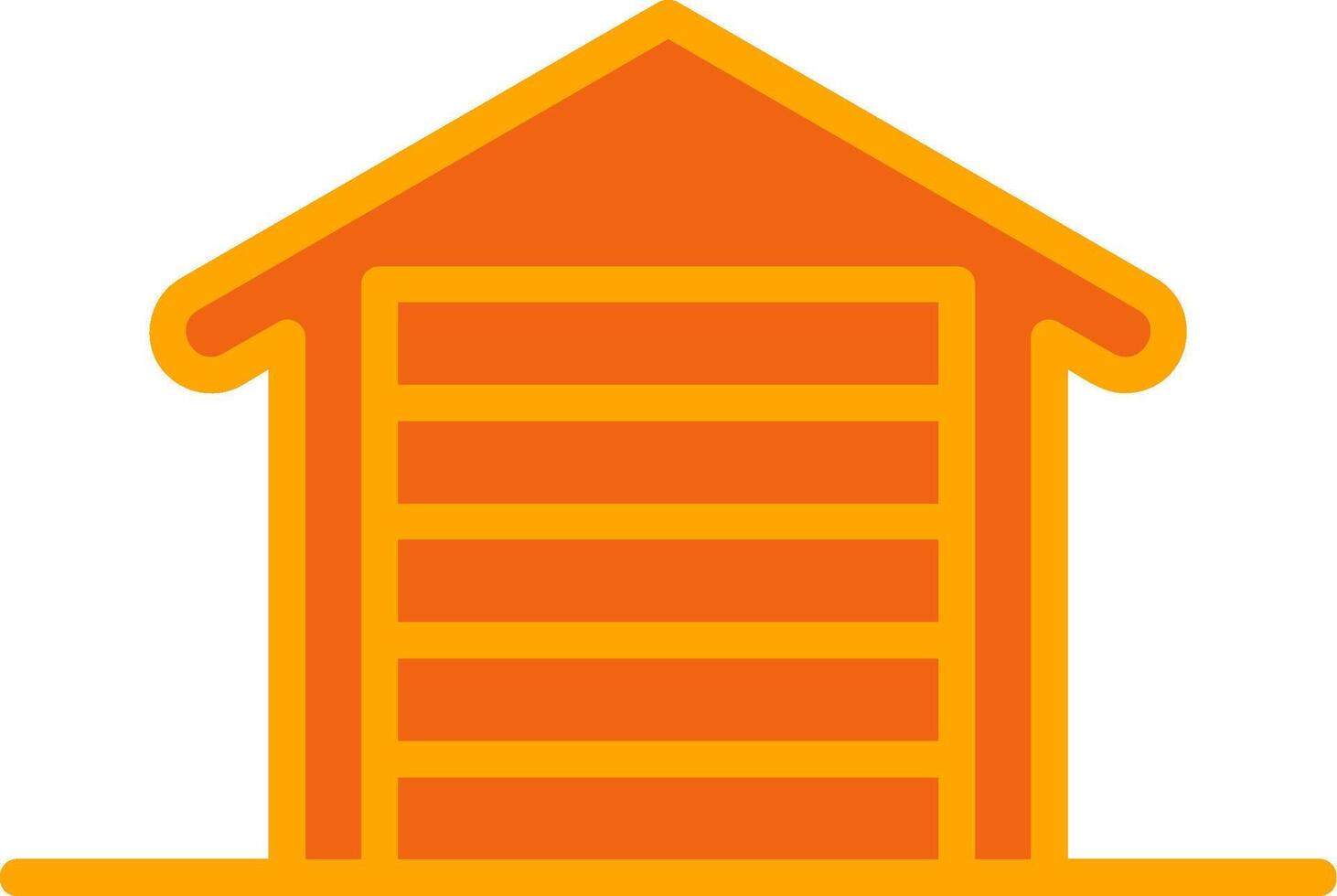 Garrage Oranage Filled Icon vector