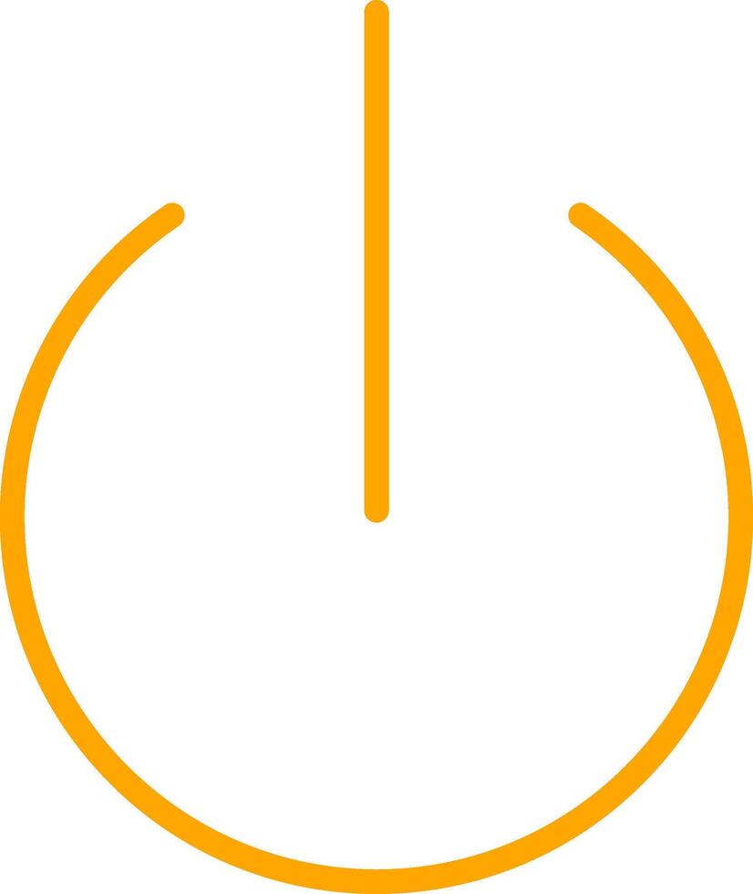 Turn On Oranage Filled Icon vector