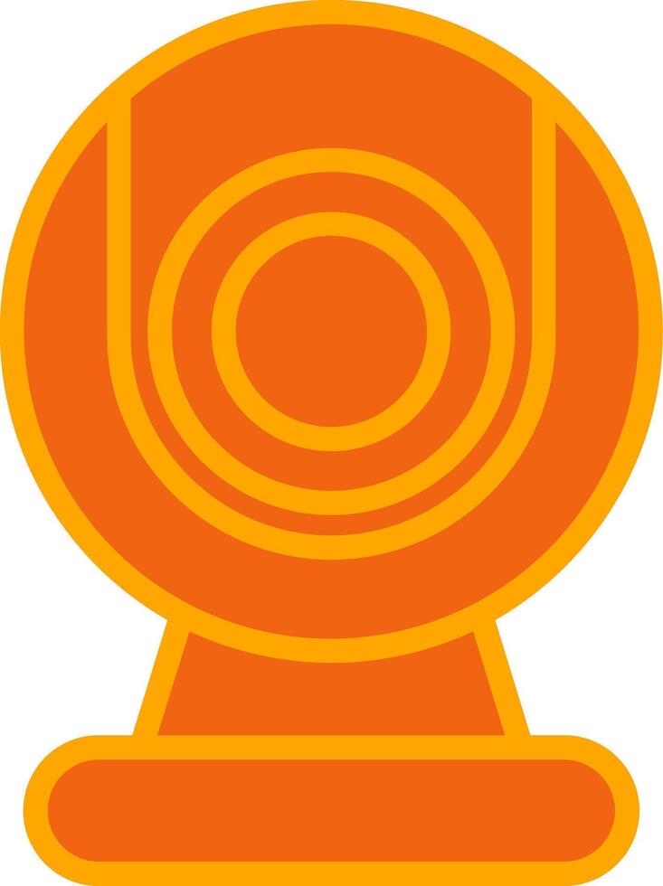Webcam Oranage Filled Icon vector