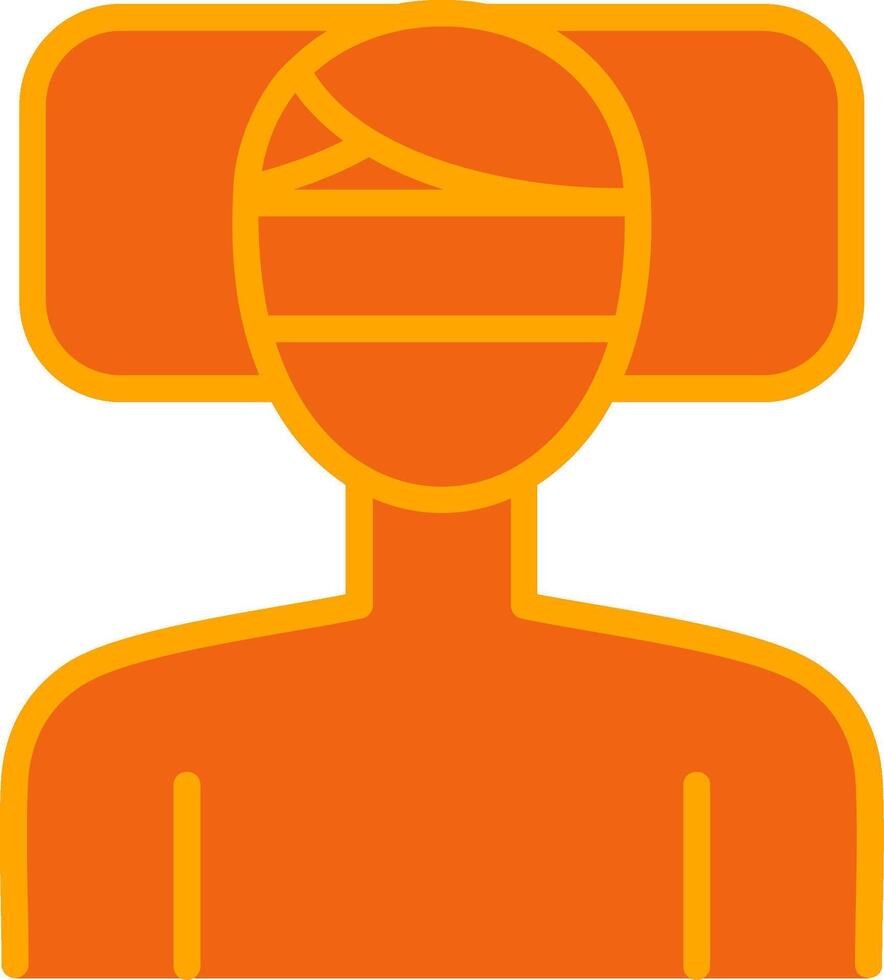 Fever Oranage Filled Icon vector