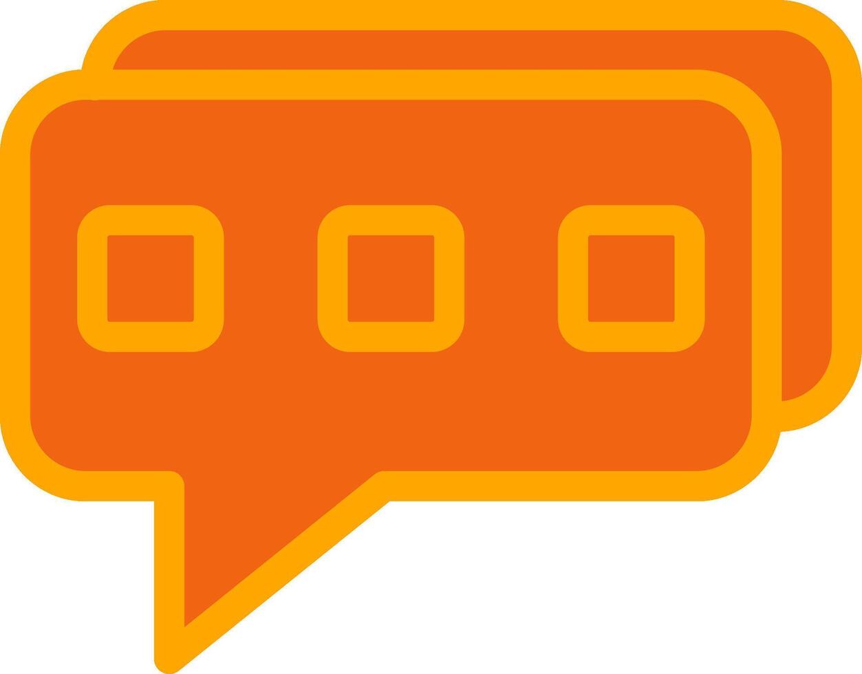 Chat Oranage Filled Icon vector
