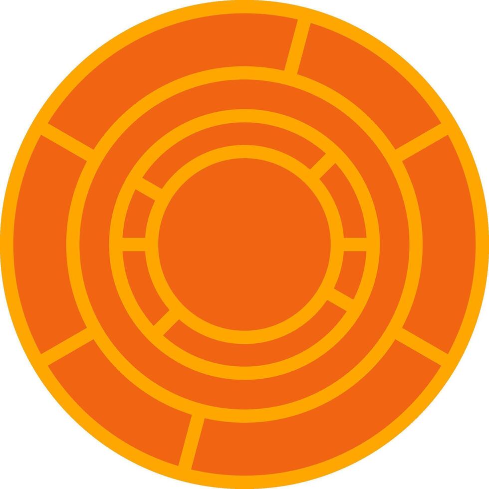 Chart Oranage Filled Icon vector