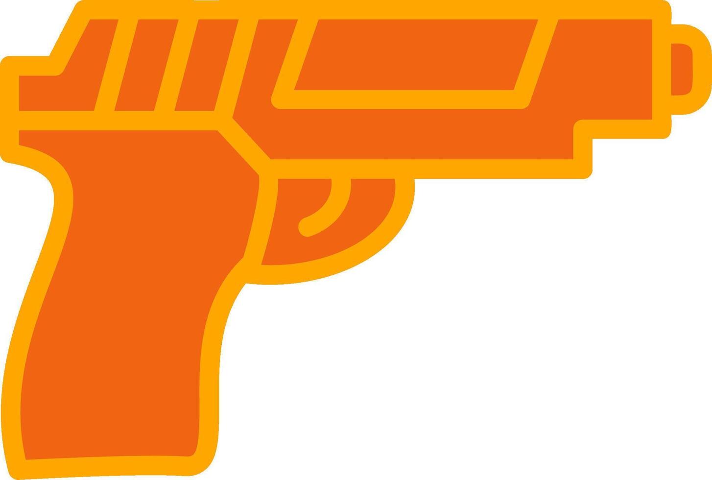 Gun Oranage Filled Icon vector