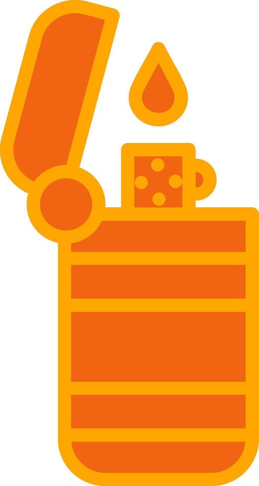 Lighter Oranage Filled Icon vector