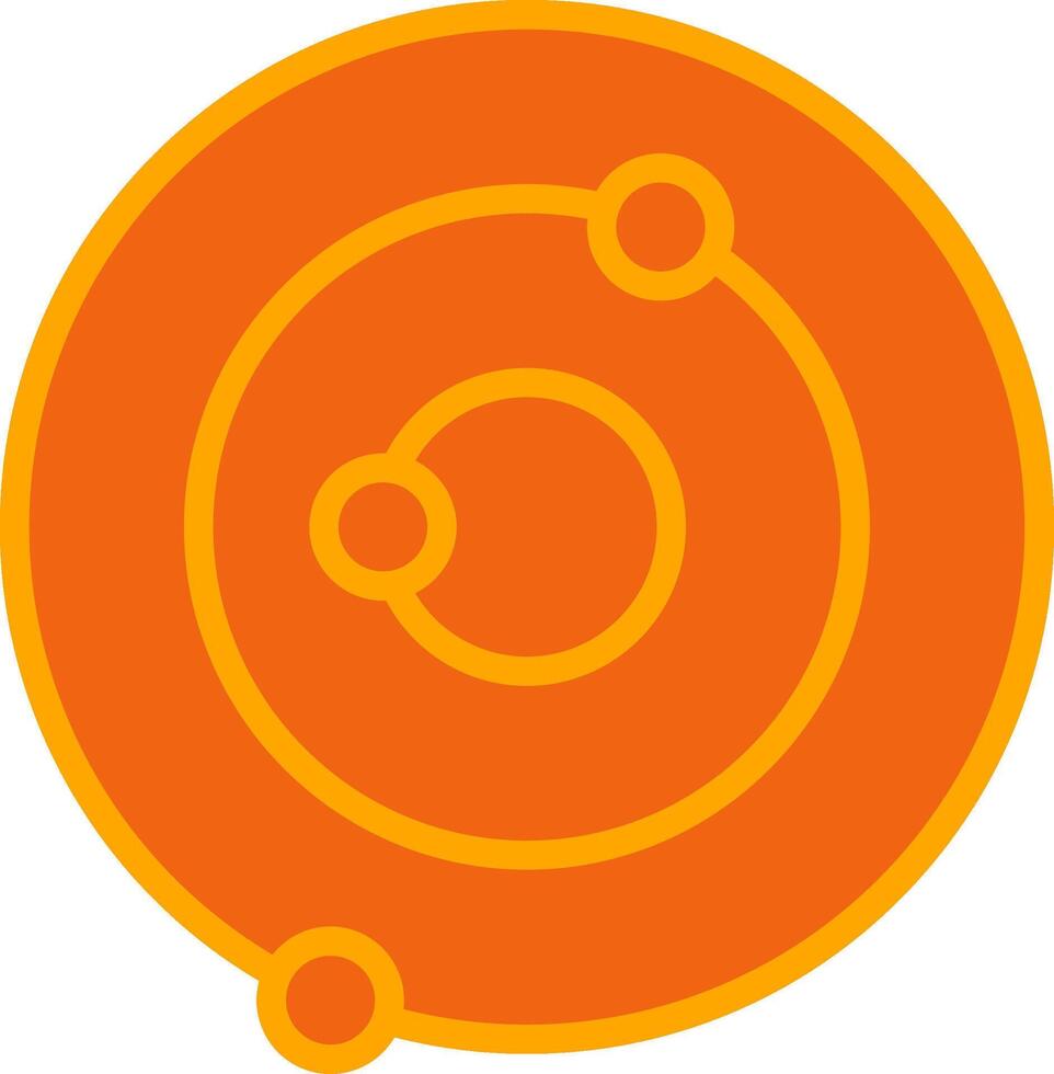 Solar System Oranage Filled Icon vector