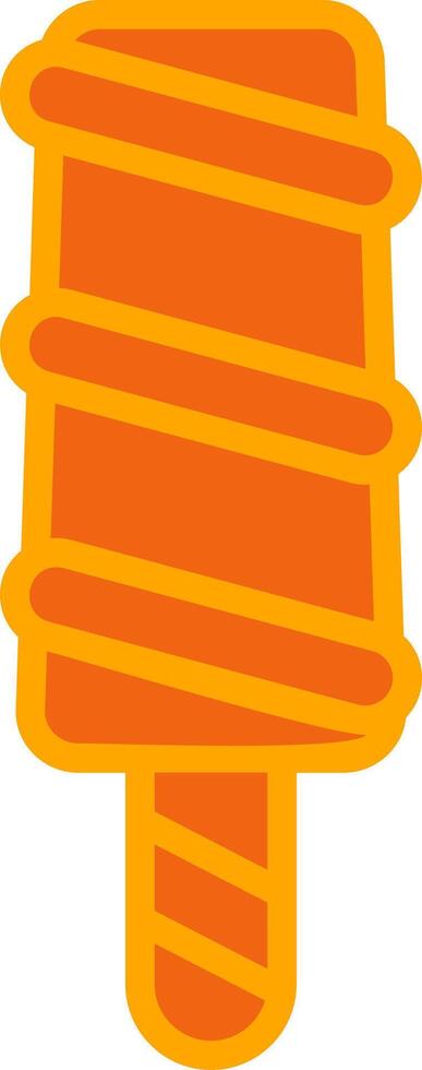 Popsicle Oranage Filled Icon vector