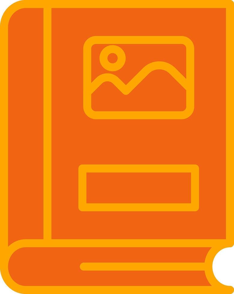 Pictures Oranage Filled Icon vector