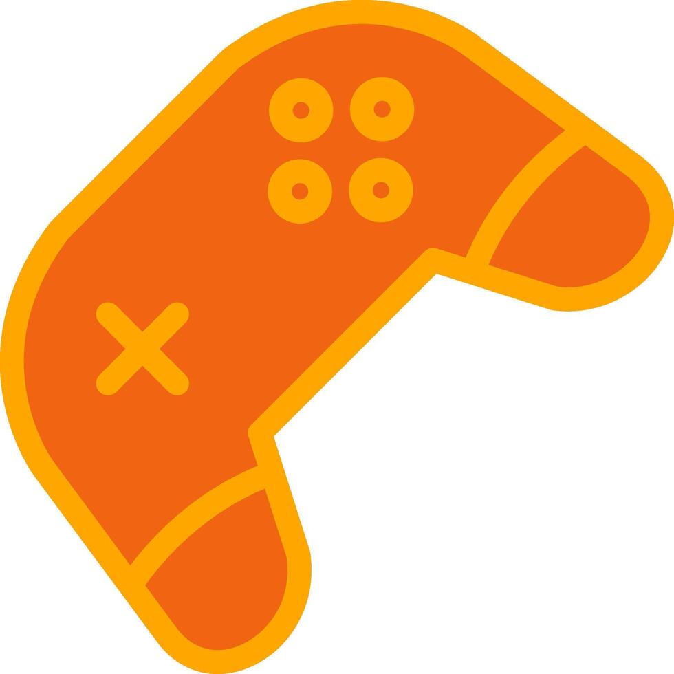 Play Game Oranage Filled Icon vector