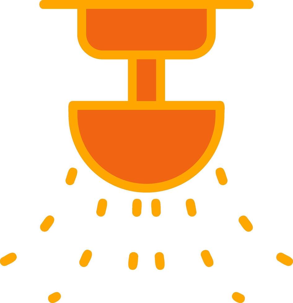Sprinkler Oranage Filled Icon vector