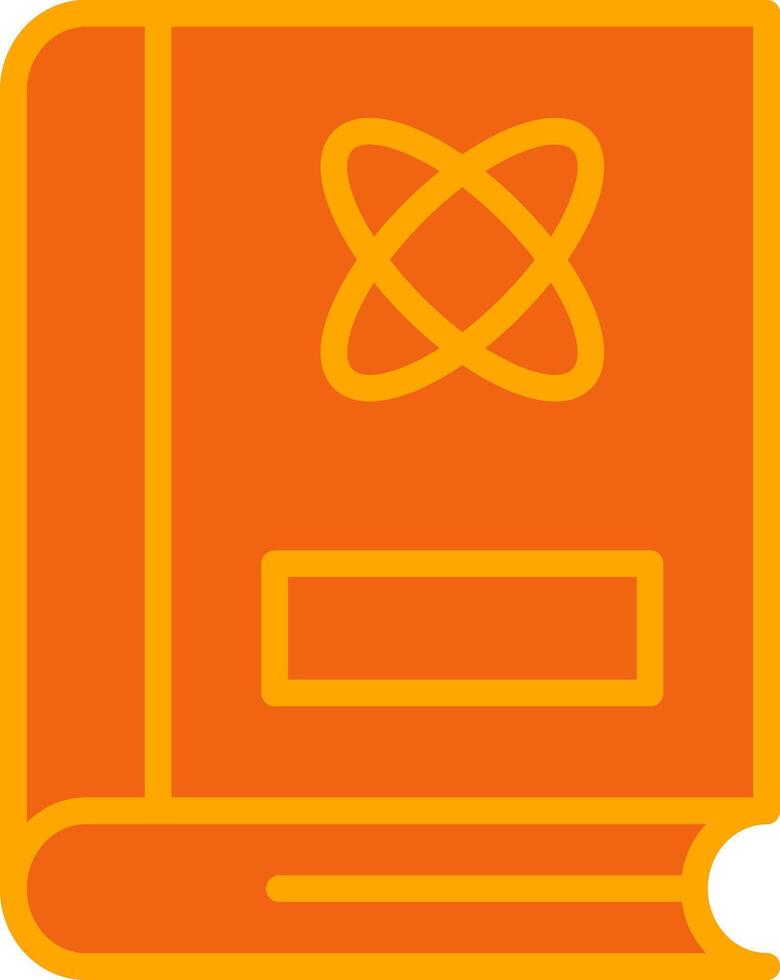 Atom Oranage Filled Icon vector