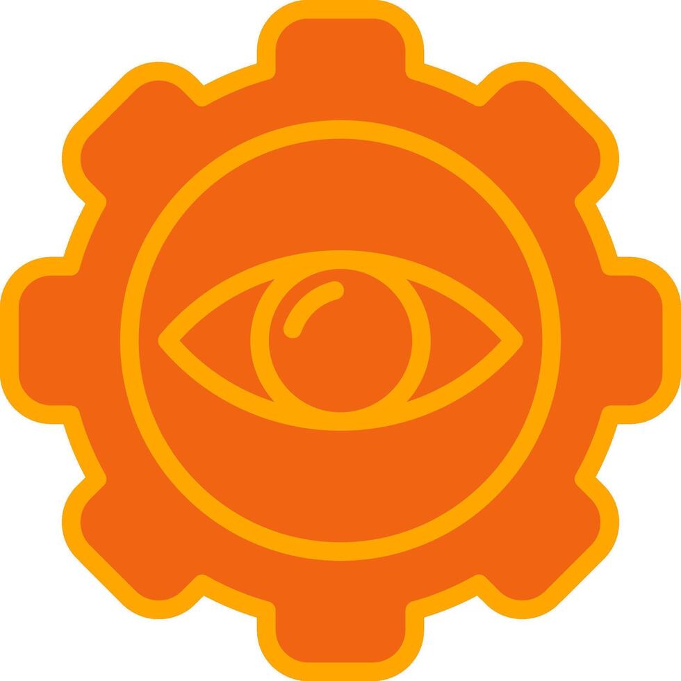 Vision Oranage Filled Icon vector