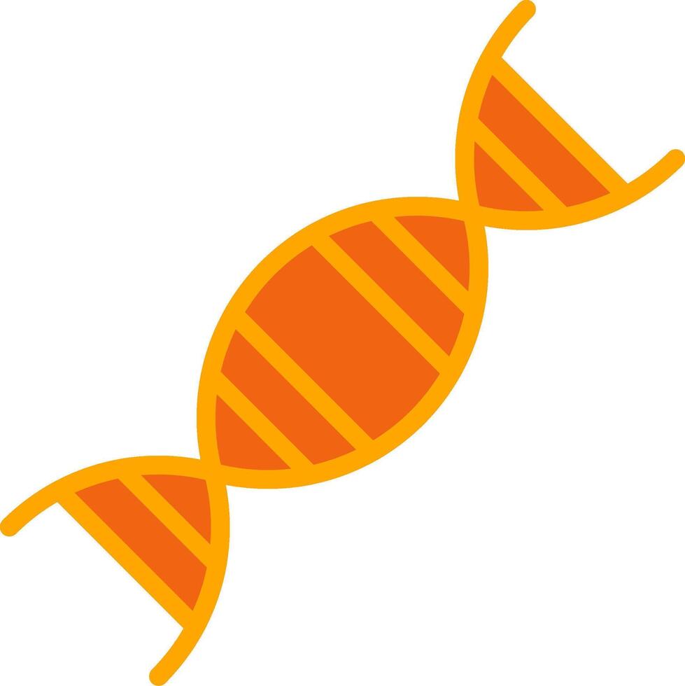 DNA Oranage Filled Icon vector