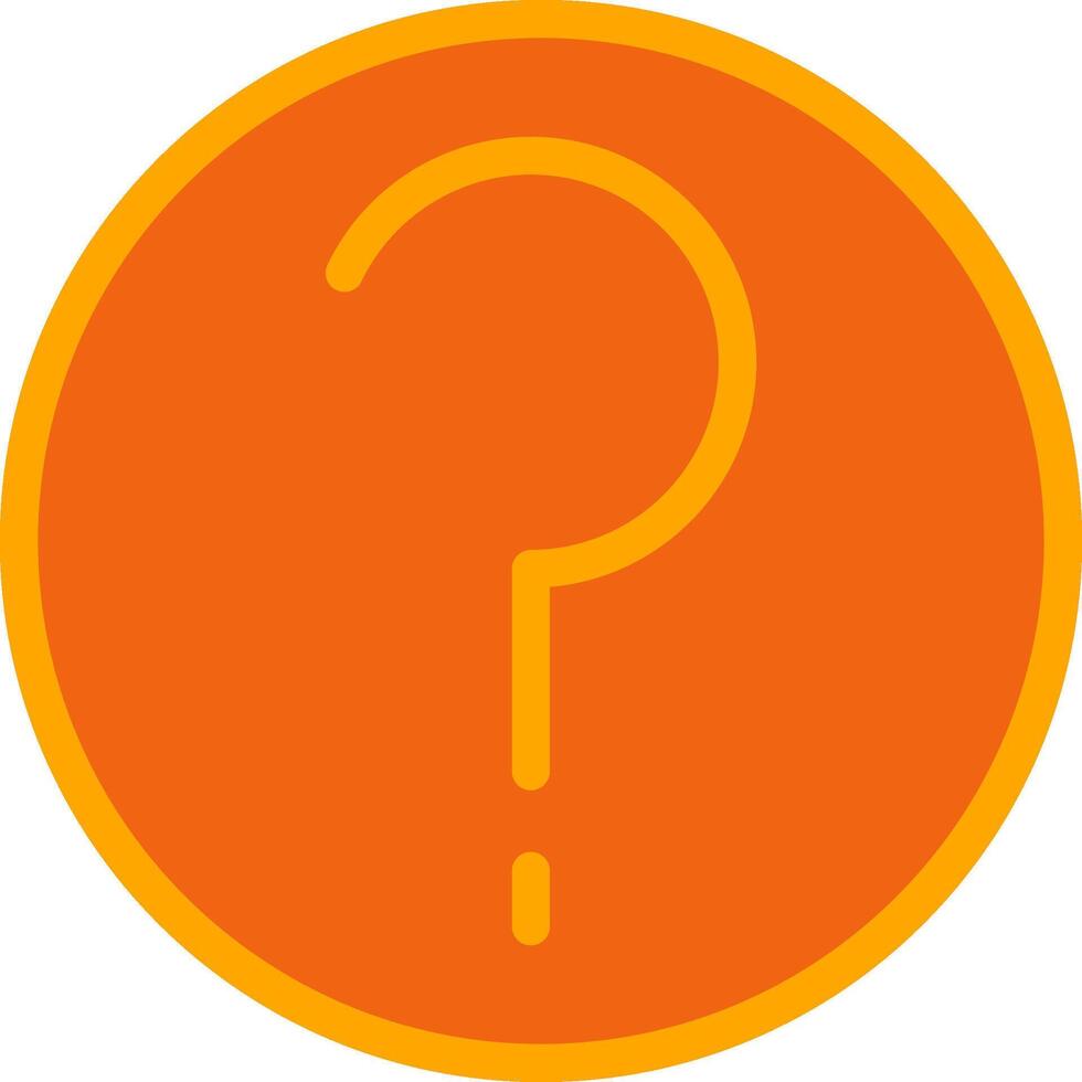 Help Oranage Filled Icon vector