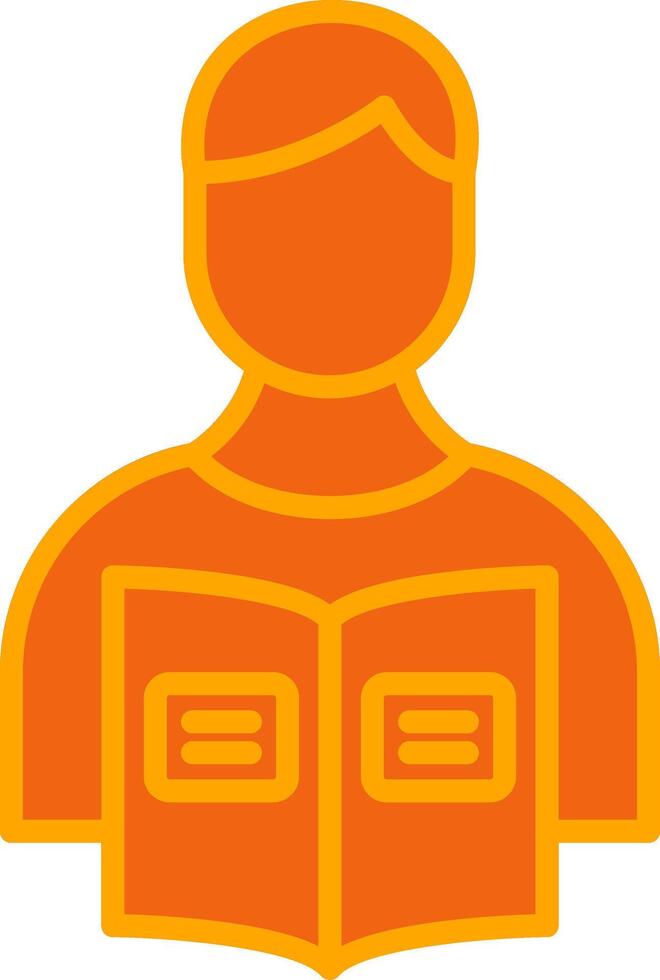 Homework Oranage Filled Icon vector