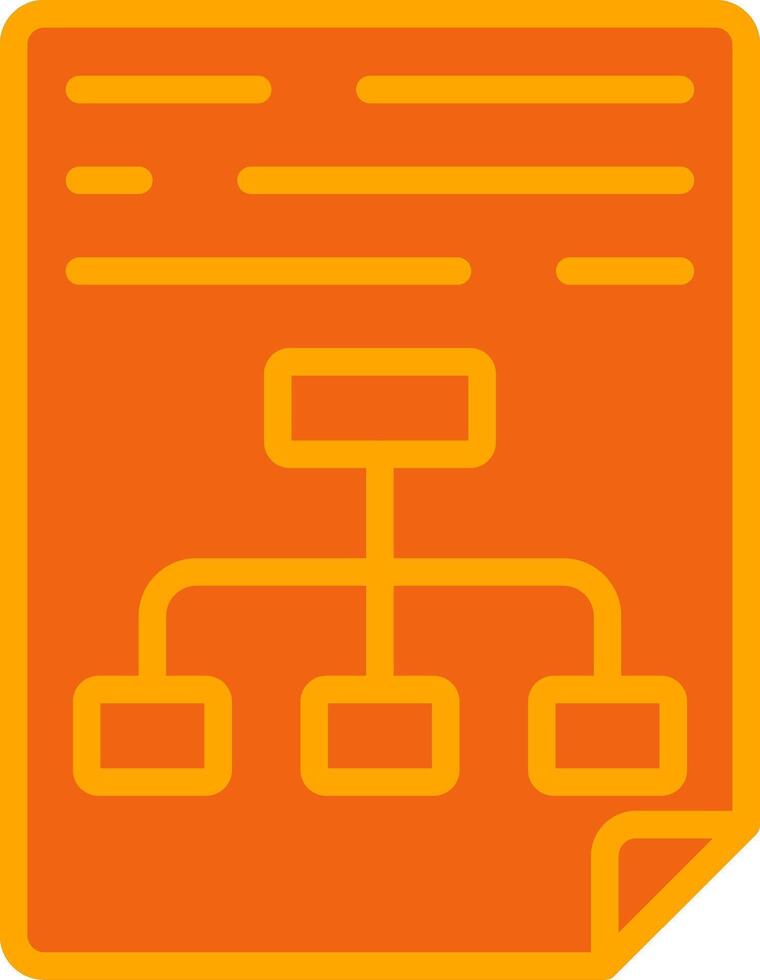 Planning Oranage Filled Icon vector