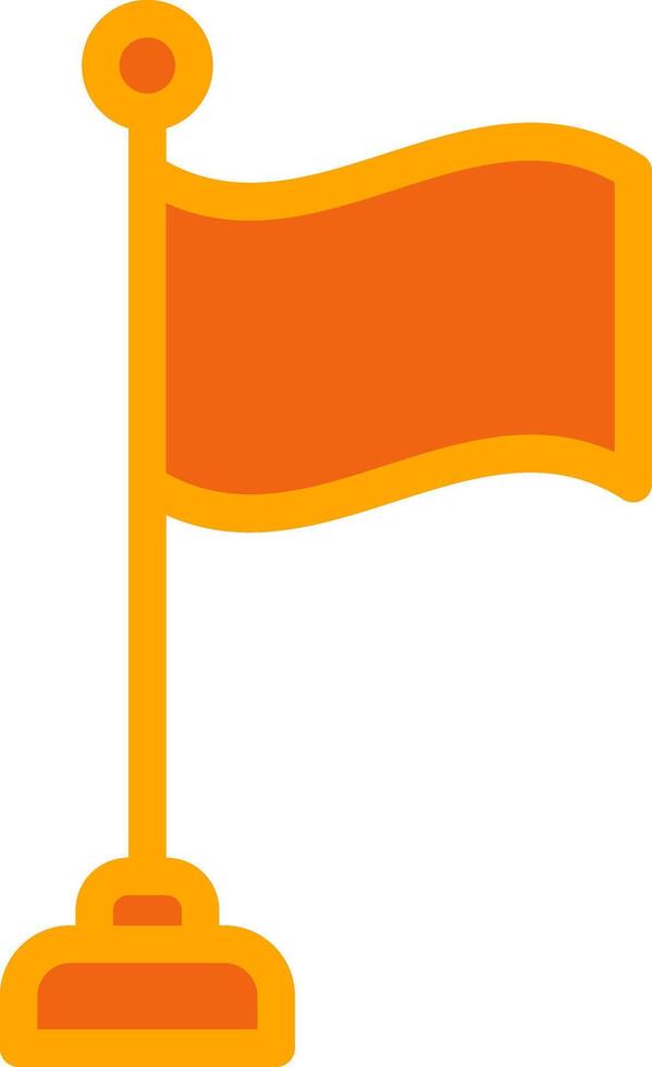 Flag Oranage Filled Icon vector