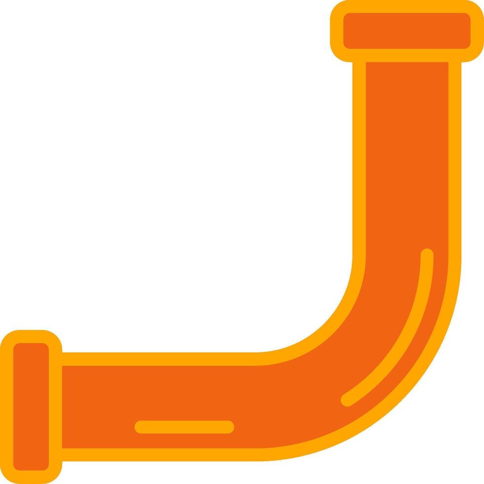 Pipe Oranage Filled Icon vector