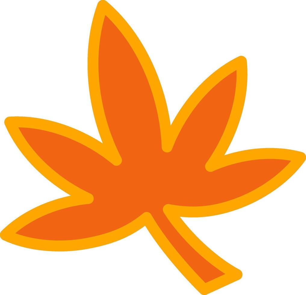 Weed Oranage Filled Icon vector